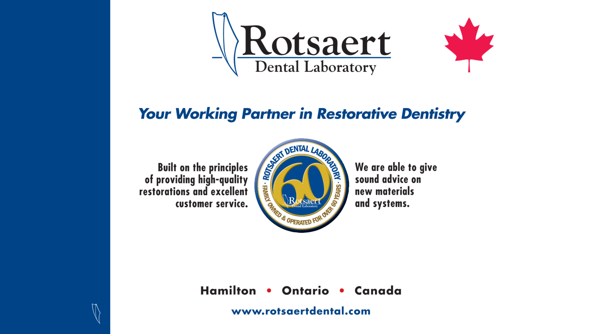 Rotsaert Dental Laboratory Brochure 2025